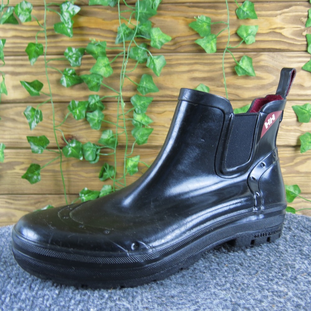 Helly Hansen Karoline Women 10â Black Rubber Waterproof Chelsea Rain Boots